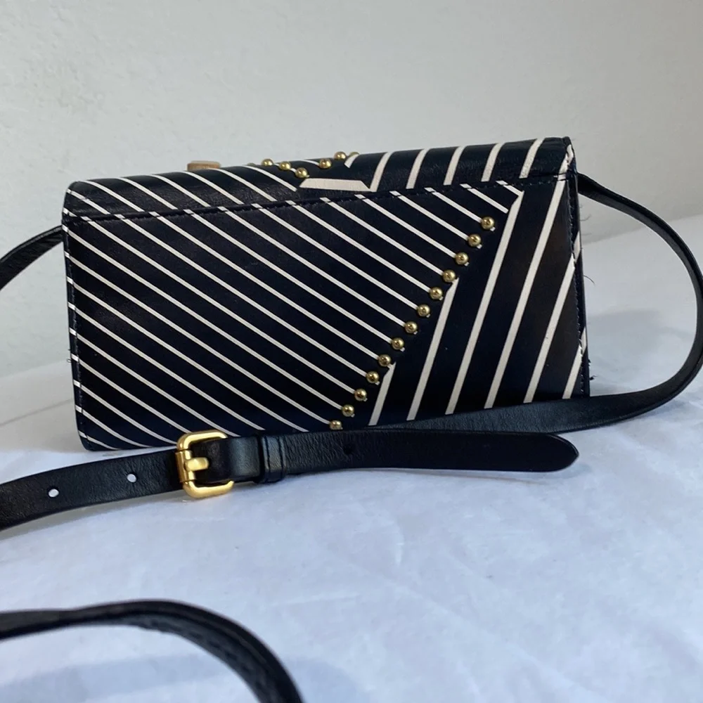 COLE HAAN Women Crossbody Mini Stripe Smartphone Wallet